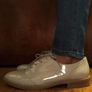 Franco Sarto Gray Patent Leather Oxfords